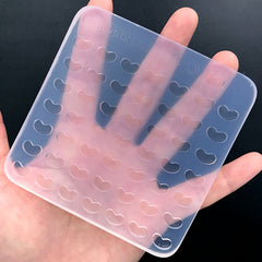 Jelly Candy Bean Silicone Mold (50 Cavity) | Cute Shaker Bit Mould | UV Resin Art Supplies | Kawaii Embellishments DIY (10mm x 6mm)