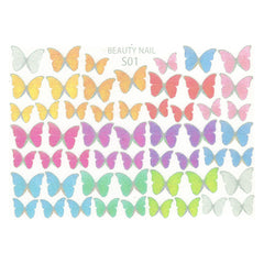 Rainbow Butterfly Shrink Plastic Film | Pre-printed Shrinking Plastic Sheet | Kawaii Embellishment for Resin Art (1 Sheet / Translucent)