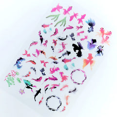 Oriental Goldfish Clear Film Sheet | Koi Fish Embellishments | Resin Inclusions | Resin Koi Pond DIY