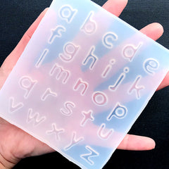 Lowercase Letter Silicone Mold (26 Cavity) | Small Letter Clear Mold for UV Resin | Alphabet a to z Mold | Kawaii Resin Craft Supplies