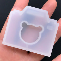 Kawaii Bear Film Camera Silicone Mold | Resin Shaker Charm Mould | Cute Photographer Accessories DIY (50mm x 43mm)