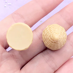 Kawaii Ice Cream Cone Cabochon in 3D | Miniature Sweets Deco | Mini Food Craft | Decoden Supplies (2 pcs / 19mm x 34mm)