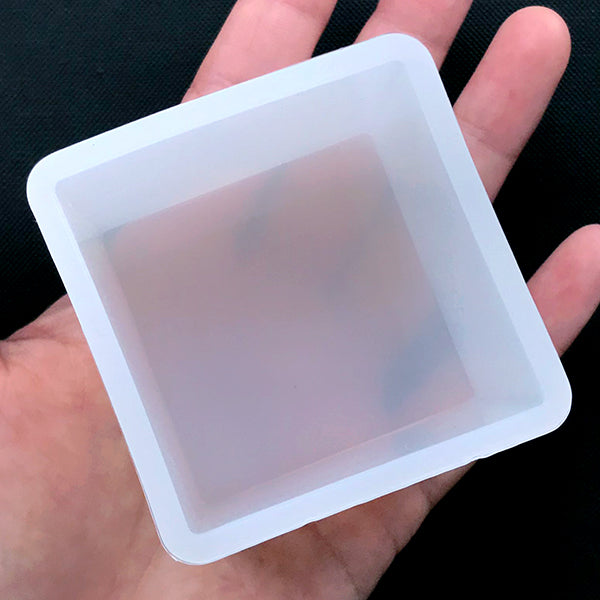 5pcs 5 Sizes Square Resin Molds, EEEkit Cube Silicone Molds, Transparent Square Cube Silicone Mould, Clear Resin Epoxy Casting Molds for DIY Crafts