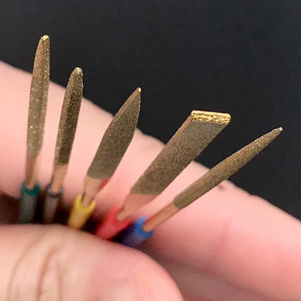 Utoolmart Diamond Needle File, 2-Pieces Mini Diamond Needle File Set