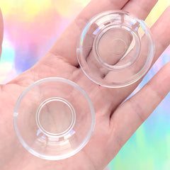 Miniature Bowl | Dollhouse Salad Bowl | Mini Food DIY | Doll Food Craft Supplies (Clear / 4 pcs / 42mm x 20mm)