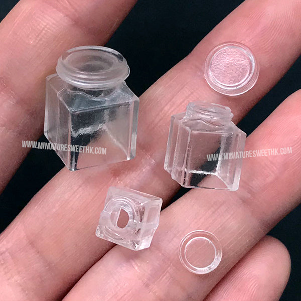 Mini Tray Jar Silicone Molds Dollhouse Miniature Decor Epoxy Resin Casting  Craft