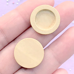 12mm Wood Bezel | Round Wooden Tray | Cameo Setting for UV Resin Filling | Resin Jewelry Making (5 pcs / 12mm / Raw Color)