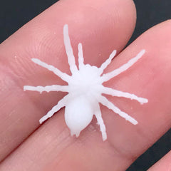 Mini Spider Figurine | 3D Printed Insect Inclusion for Resin Jewellery Making | Halloween Decoration | Resin Craft Supplies (1 piece / 19mm x 15mm)