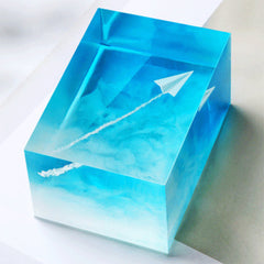 Paper Plane Resin Inclusion | 3D Paper Airplane Embellishment for Resin Art | Resin Jewelry Making (2 pcs / 7mm x 11mm)
