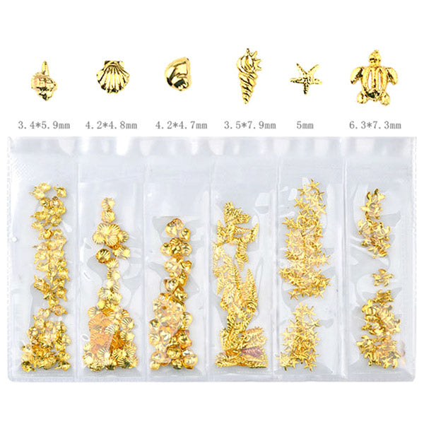 Marine Life Resin Inclusions (6 Designs) | UV Resin Craft | Starfish Sea Turtle Seashell Conch Scallop Shell Embellishments | Nail Charms