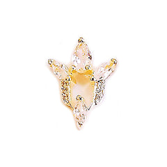 Bling Bling Rhinestone Nail Charm | Luxury Metal Embellishment | Nail Art Designs (1 piece / Gold / 10mm x 14mm)