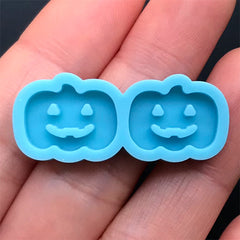 Small Pumpkin Silicone Mold (2 Cavity) | Halloween Shaker Bits DIY | Stud Earrings Making | Resin Art Supplies (15mm x 11mm)