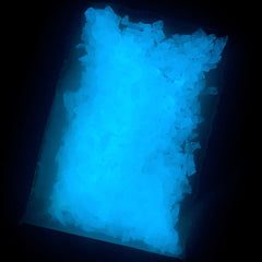 Glow in the Dark Resin Inclusions | Phosphorescent Particle Flakes | Fluorescent Filling Materials for Resin Art (Sky Blue / 10 grams)
