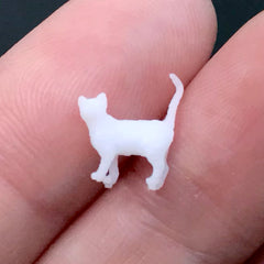 Dollhouse Cat Figurine | 3D Walking Cat Resin Inclusion | Miniature Animal | Resin Terrarium Jewelry DIY Supplies (1 piece / 10mm x 10mm)