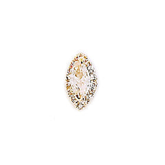 Navette Rhinestone Nail Charm | Luxury Nail Designs | Bling Bling Embellishment (1 piece / Gold / 6mm x 10mm)