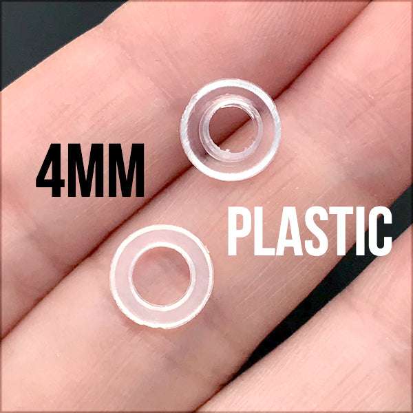 4mm Plastic Grommets and Washers, Transparent Clear Eyelets for Leath, MiniatureSweet, Kawaii Resin Crafts, Decoden Cabochons Supplies