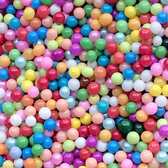 Miniature Rainbow Gumball | Colorful Bubblegum for Fake Food DIY | Faux Sugar Pearl Toppings | Dollhouse Dragee Sprinkles (Mix / 7g)