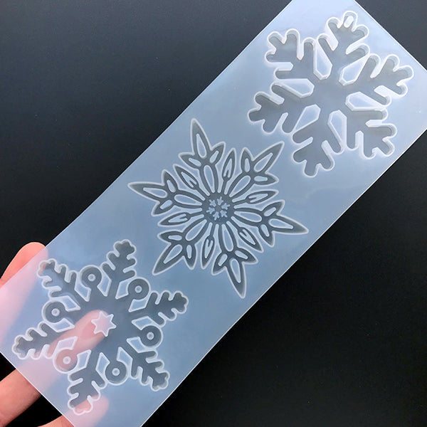 Assorted Snowflake Silicone Mold (3 Cavity)