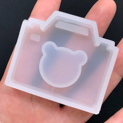 Kawaii Bear Film Camera Silicone Mold | Resin Shaker Charm Mould | Cute Photographer Accessories DIY (50mm x 43mm)