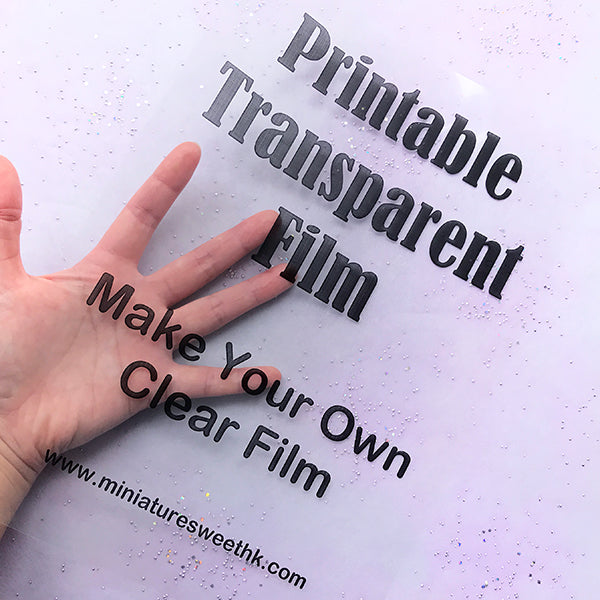 Printable Transparent Sheet for Inkjet Printer and Laser Printer | Make Your Own Clear Film for Resin Art (A4 Size / 5 pcs)