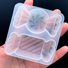 Large Taffy Candy Silicone Mold (2 Cavity) | Kawaii Decoden Cabochon Making | Sweet Deco | Resin Craft Supplies