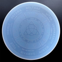 Triquetra Wheel of the Year Zodiac Board Silicone Mold for Resin Craft | Wiccan Calendar Mould | Witch Altar Decoration (24cm)
