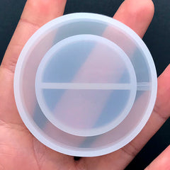 Circle Grippy Shaker Silicone Mold | Round Resin Shaker Charm DIY | Kawaii Decoden | Resin Craft Supplies (49mm)