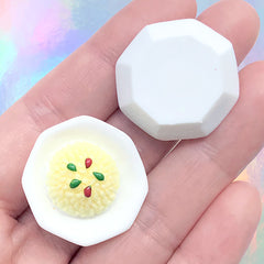 Dollhouse Hainanese Chicken Rice | Miniature Asian Food Cabochon | Doll Food Supplies (3 pcs / 26mm x 11mm)