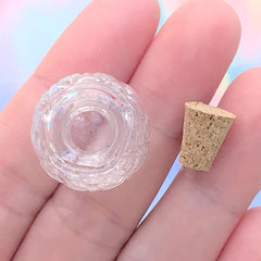 Dollhouse Glass Bottle | Miniature Vase | Fairy Potion Bottle | Mini Glass Vial (1 piece / Clear / 20mm x 24mm)