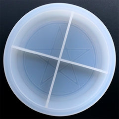 Pentagram Trinket Dish Silicone Mold | Pentacle Tray Mould | Pagan Altar Decoration DIY | Resin Art Supplies (153mm)
