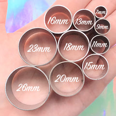 Round Polymer Clay Cutter (Set of 10 pcs) | Stainless Steel Circle Cutting Tool for Clay Craft | Miniature Cake Donut Macaron Making