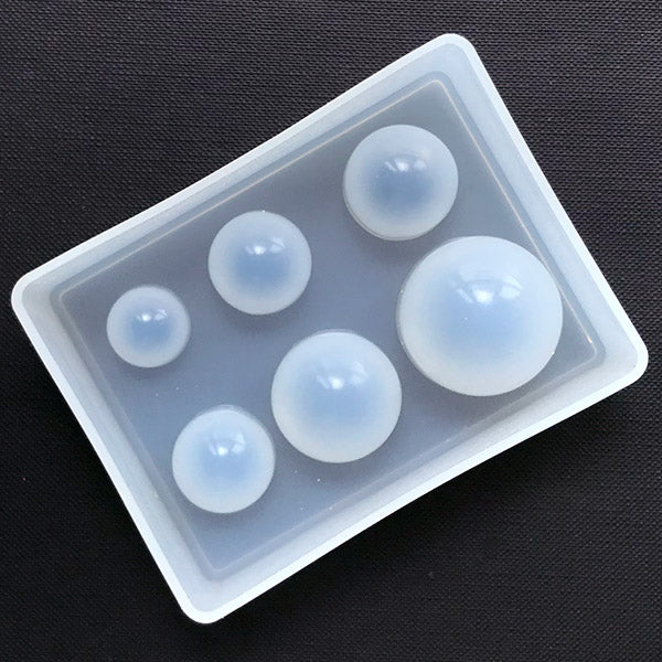 6 Pcs Sphere Cube Resin Molds, FineGood Clear Resin Molds Silicone Epoxy  Resin Molds DIY Seamless Crystal Ball Silicone Mould for Resin Candle Soap