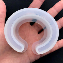 Open Cuff Bracelet Silicone Mold | Resin Jewelry Mold | Epoxy Resin Jewellery DIY | Clear Soft Mold for UV Resin (33mm x 6mm)
