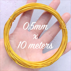 Aluminium Wire for Cloisonne Craft | Flat Wire at 1mm Wide and 0.5mm Thick | Make Your Own Open Bezel for Resin Art (10 Meters / Gold)
