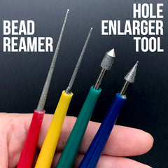 Bead Reamer Tool Set | Hole Enlarger Tool | Hole Sanding Tool | Beading Jewelry Tool | DIY Craft Supplies (Set of 4 pcs)
