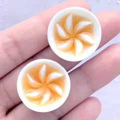 3D Dollhouse Dumpling Cabochon | Miniature Chinese Food | Realistic Dim Sum Cabochons (2 pcs / 23mm x 14mm)