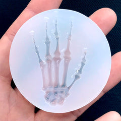 Skeleton Hand Mold | Halloween Silicone Mold | Creepy Cute Mold | Kawaii Goth Cabochon DIY | Spooky Decoden Supplies (30mm x 49mm)