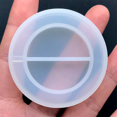 Circle Grippy Shaker Silicone Mold | Round Resin Shaker Charm DIY | Kawaii Decoden | Resin Craft Supplies (49mm)