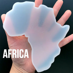 Africa Continent Silicone Mold | Map Coaster DIY | Home Decor | Resin Craft Supplies (125mm x 135mm)