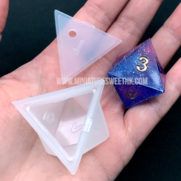 d8 Dice Silicone Mold, Octahedron Polyhedral Die Mold, 8 Sided Dice, MiniatureSweet, Kawaii Resin Crafts, Decoden Cabochons Supplies