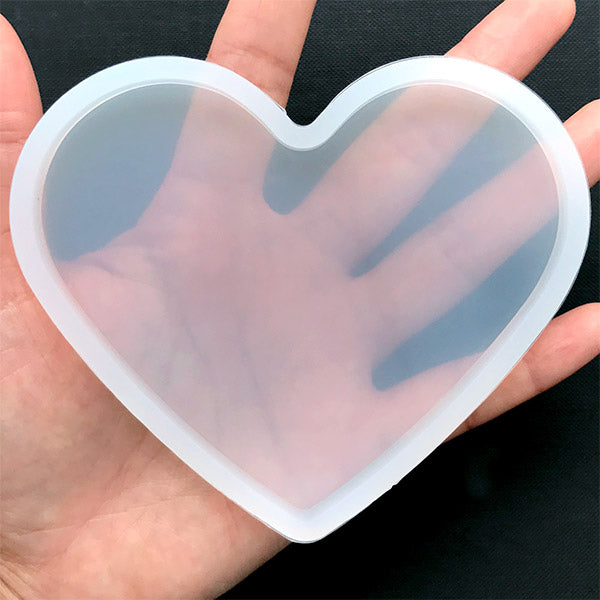 Large Heart Silicone Mold, Heart Coaster Mold