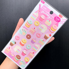 Cake Cupcake Donut Stickers | Yummy Dessert Sticker | Cute Deco Sticker | Kawaii Planner Sticker