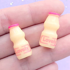 CLEARANCE Miniature Beverage in 3D | 1:6 Scale Dollhouse Drink | Kawaii Doll House Groceries (2 pcs / Dark Pink Lovely / 11mm x 23mm)