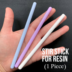 Silicone Stir Stick with Embedded Steel Core for Resin Art | Reusable Mixing Tool for Resin Craft | Easy to Clean Resin Tool (7mm x 140mm)