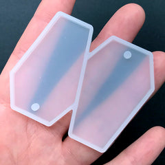 Coffin Silicone Mold (2 Cavity) | Halloween Dangle Earrings Making | Resin Charm DIY (30mm x 45mm)