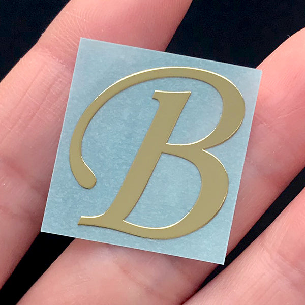 Metallic Gold Capital Letter Sticker Uppercase Initial Sticker Alp