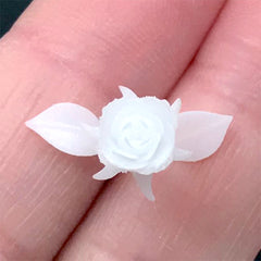 Miniature Rose for Resin Art Decoration | Floral Resin Inclusions | 3D Flower Embellishment | Resin Jewelry Making (2 pcs / 18mm x 30mm)