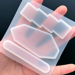 Irregular Shaped Hair Clip Silicone Mold (3 Cavity) | Resin Jewellery DIY | Kawaii Resin Art Supplies | Clear Mould for UV Resin