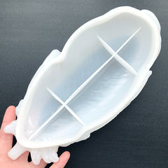 Big Feather Trinket Dish Silicone Mold | Make Your Own Trinket Tray | Home Decoration Craft with Resin (110mm x 245mm)