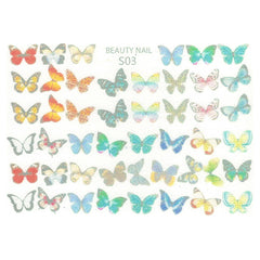 Butterfly Shrink Plastic Sheet | Shrinkable Plastic with Pre-printed Designs | Resin Inclusion Making | Nail Decoration (1 Sheet / Translucent)